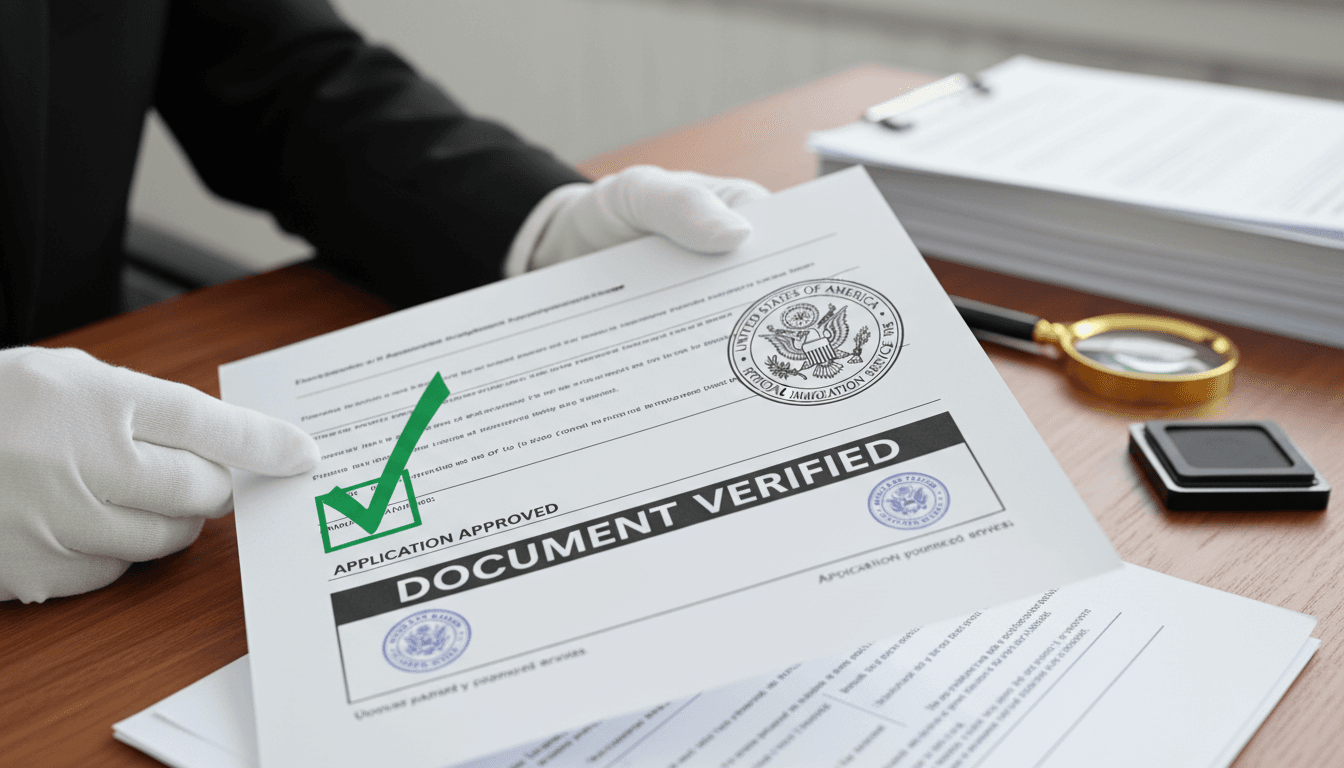 Verificación profesional de documentos oficiales para inmigración