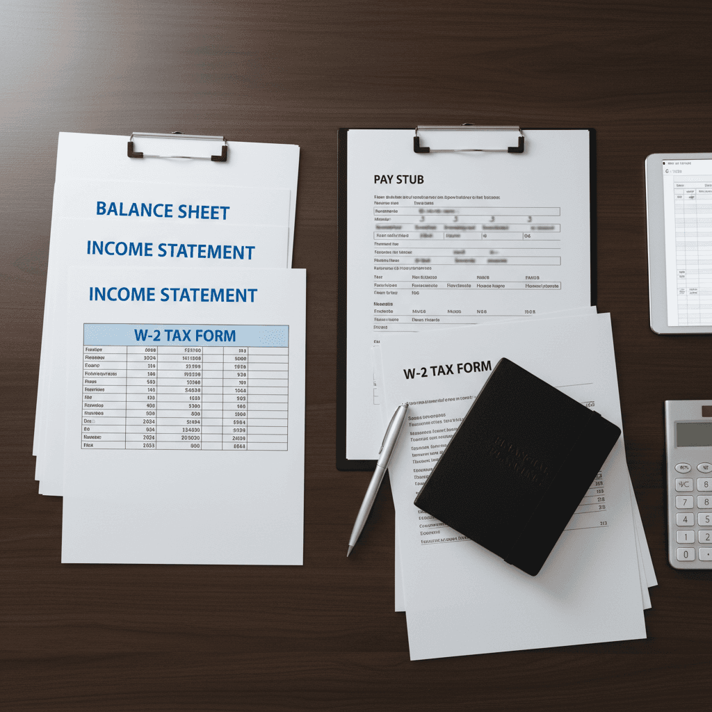 Documentos financieros y nóminas organizados
